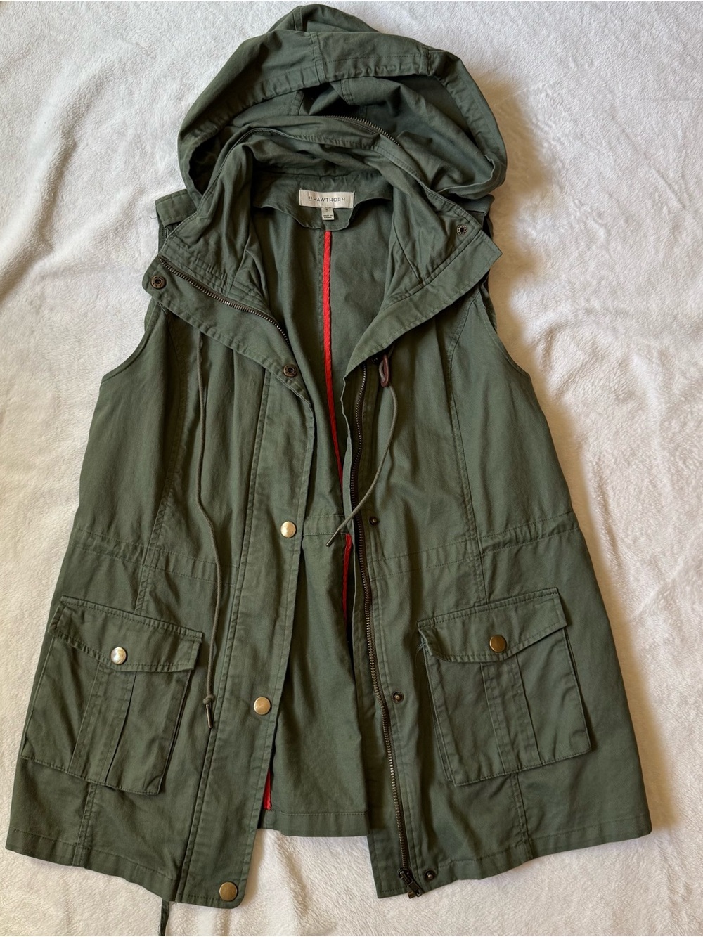 41 Hawthorne Stitch Fix Utility Vest in Army Green Size Medium